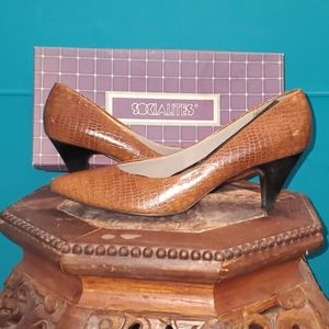 Vintage Women's Alligator Pumps, Size 8